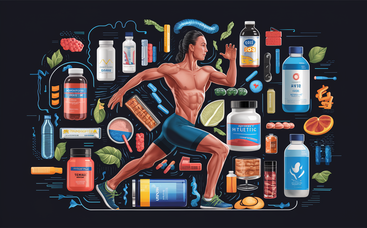 A muscular woman drinking water and holding a supplement bottle after an intense workout session at the gym, showcasing the importance of hydration and proper supplementation for optimal fitness and nutrition.
